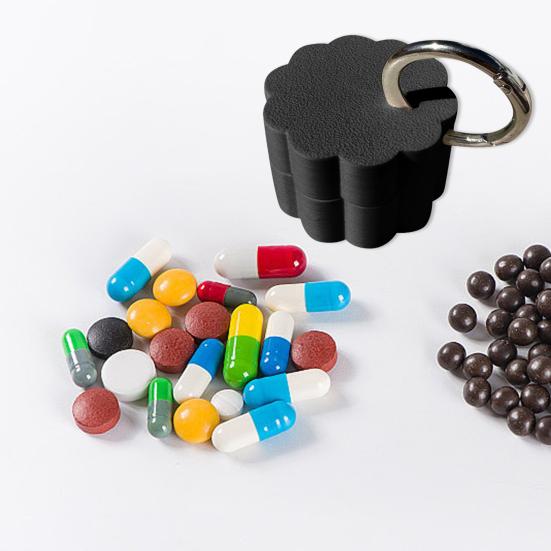 Брелок для таблеток, водонепроницаемый компактный мини-держатель, легкий контейнер с кольцом для ключей, напечатанный на 3D-принтере, небольшой органайзер для таблеток