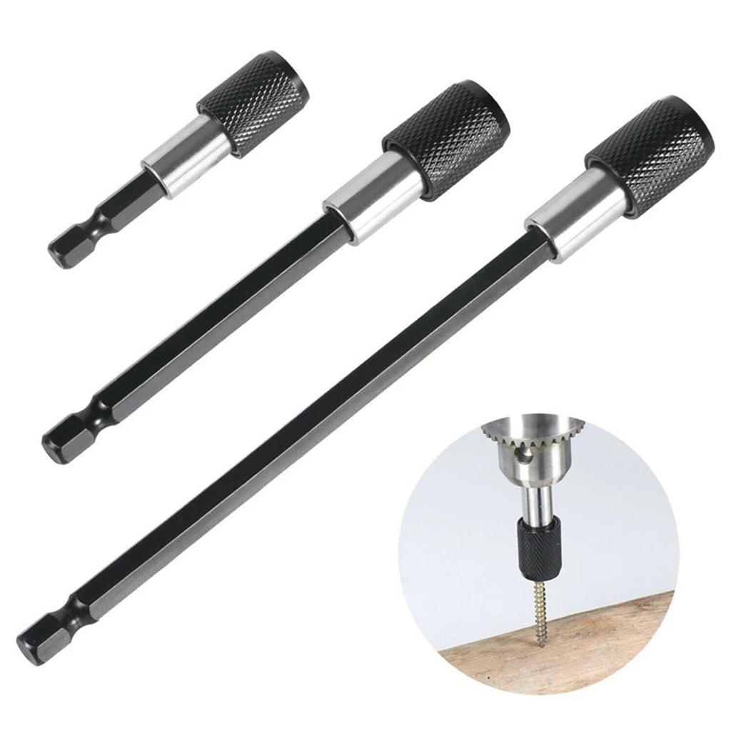 3Pcs Screwdriver Extension Bits Quick Release 1/4 Hex Shank Holder Drill Bit Magnetic
