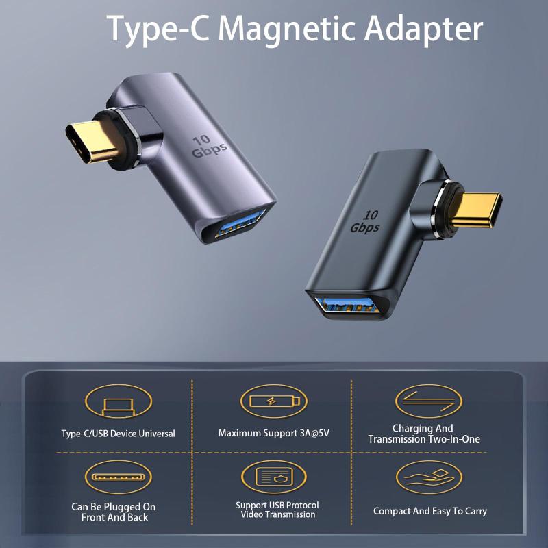 Магнитный кабель-адаптер USB Type C C Папа к A Мама Type-c к USB A Кабель-конвертер Совместимый для