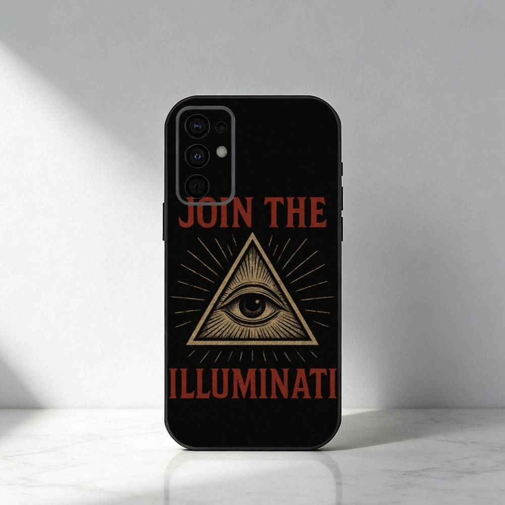 Чехол для телефона I-Illuminati для Samsung S25, S24, S21, S22, S23, S30, Ultra, S20, Plus, Fe, Note, 5G Черный