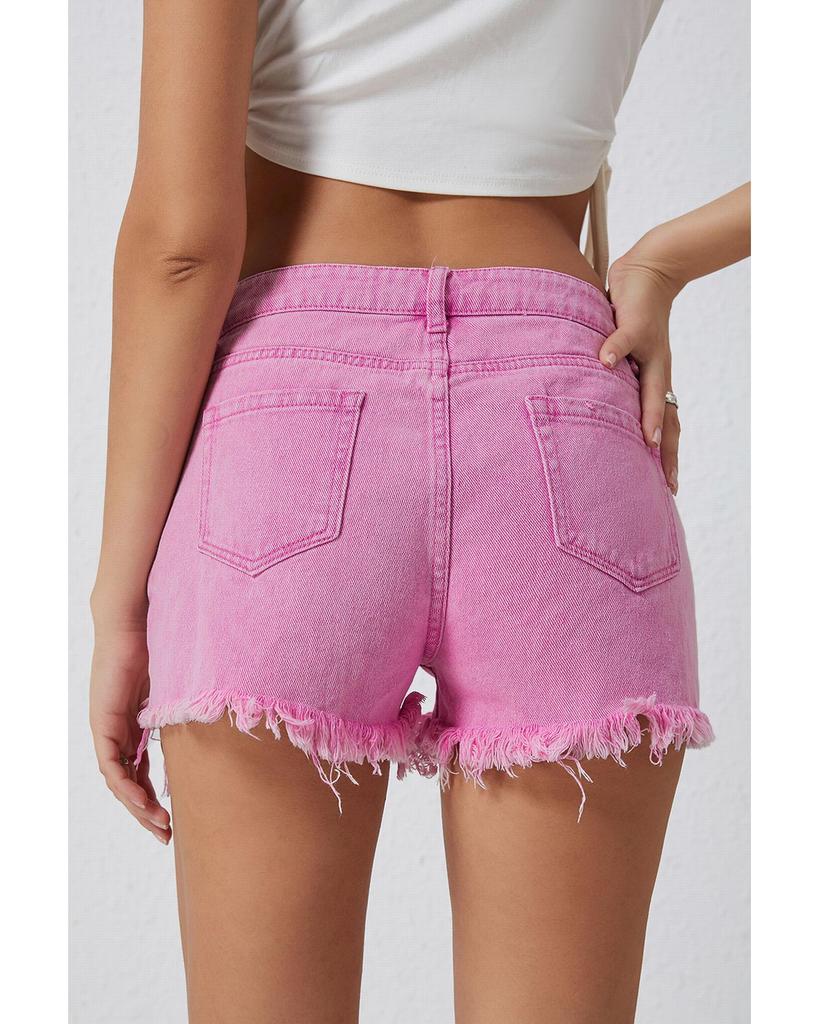 Azura Exchange Crossover Waist Denim Shorts