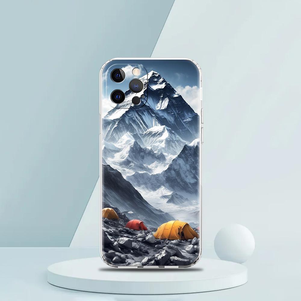 Эверест мир первый Люксовый Чехол для Телефона Для iPhone 16 15 14 13 12 11 Pro Max XS X XR SE 7 8 Plus Силиконовый Прозрачный Чехол