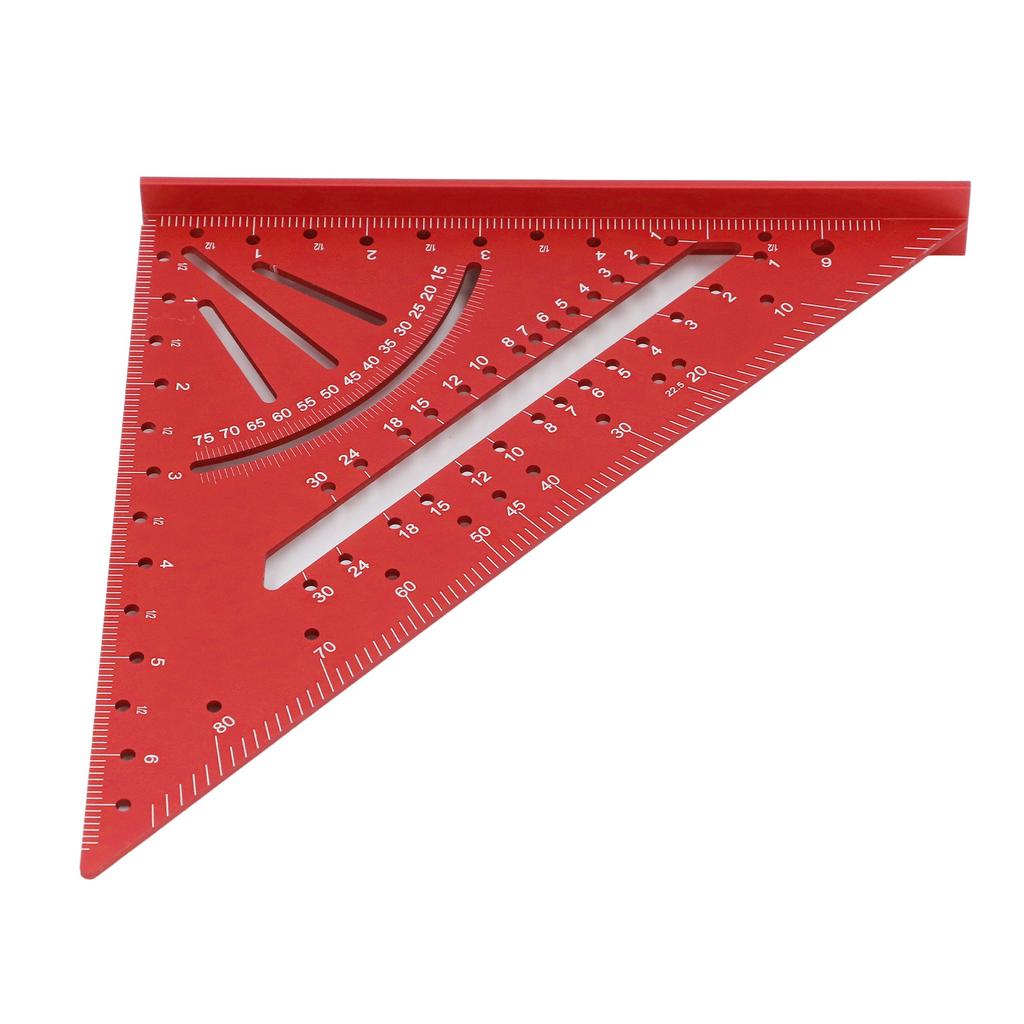 7 дюймов 90 градусов стропильный квадрат транспортир алюминиевый сплав деревообработка треугольная линейка многоугольная