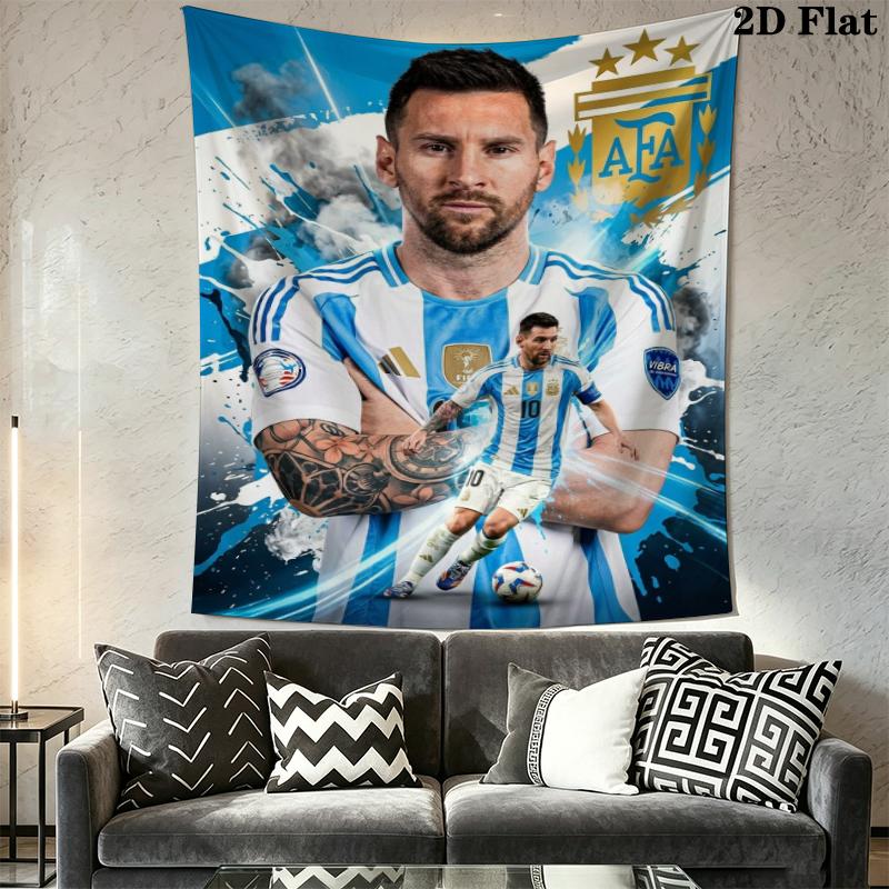 Messi Wall Tapestry Aesthetic Wall Hanging Printed Fabric Blanket Decorative Tapestries for Bedroom Living Room Home Decor