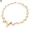 Women's Korean Wave Chain Style Choker Statement Bib Necklace Jewelry