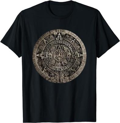 NEW LIMITED Aztec or Mayan Calendar Maya Sun Mexican Art T-Shirt Size S-5XL