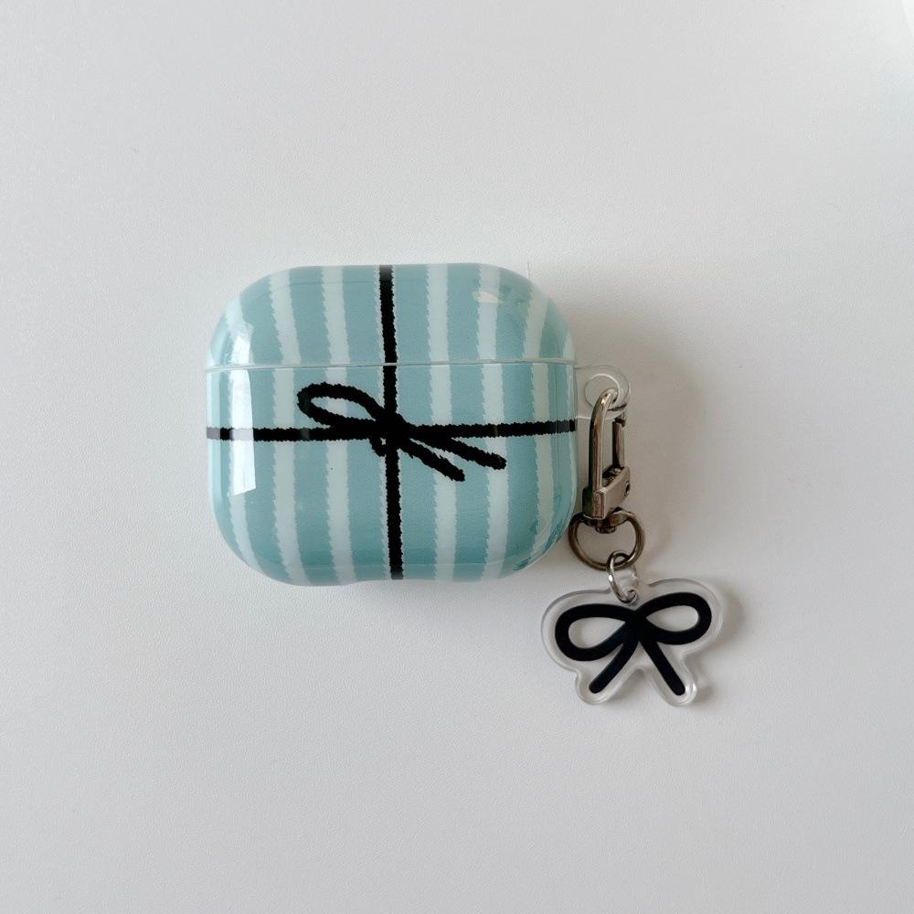 Plaid gift box fun earphone cover for Apple AirPods 1 /1 generation cute pendant case PRO1/PRO1