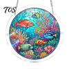Stained Glass Effect Ornament Acrylic Puzzle Suncatcher, Colorful Window Hanging Ornament, 7.87 Inch Sun Decorative Pendant Catcher Decoration, Ideal