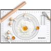 LOYELEY Cooking Mat, Kneading Mat, Large Size, Confectionery Mat, Silicone Baking Mat, Heat-Resistant, Non-Slip, Graduations, Reusable, Baking Mat, Co