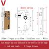 Stainless Steel Lock Body Lock Core Indoor Bedroom Lock Tongue Lock  Universal Type Room Household Silent Wooden Door Lock