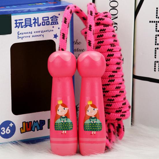 Sports Skipping Rope Anti-tangle Comfortable Grip Adjustable Cartoon Print Thickened Sports Anti-slip Strengthen