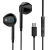 Hi-Fi наушники-вкладыши QISI Type-C с микрофоном, ЦАП, 4-контактным разъемом, поддержкой звонков и регулировкой громкости
