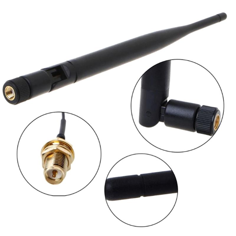 Wifi Antenna 5Dbi 21Cm U.Fl/Ipex To Rpsma Pigtail Cable 2.4Ghz Omni Aerial