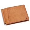 Зажим для денег Leather Craftsman Margot, тонкая натуральная кожа, итальянская кожа, с внешним карманом, ножницы для купюр MG003 BR, мужские (коричневый)