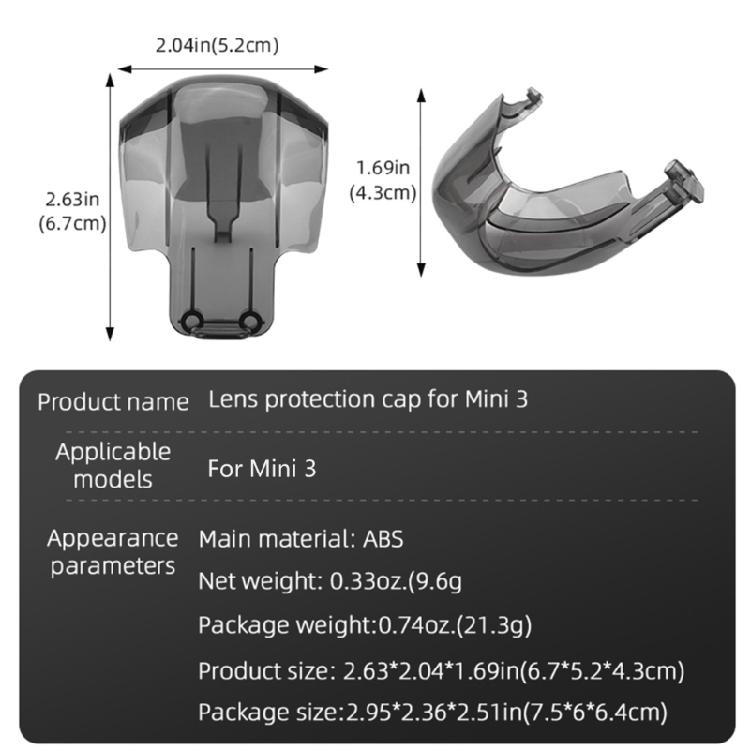 Блокиратор стабилизатора крышка объектива камеры для камеры DJI Mini 3