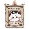 Chiikawa Catoon Flannel Blanket Grabber Kawaii Customized Throw Blankets for  Sofa Bedding Lounge 125*100cm Bedspread