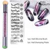 2Pcs/Set Nail Stamping Plates Set Silicone Sponge Brush Stamper Polish Transfer Stencils