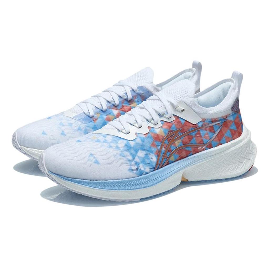 Li Ning Feidian Discovery Дышащие Упругие Дышащие и Эластичные Низкие Беговые Кроссовки Мужские Белые ARMR005-6