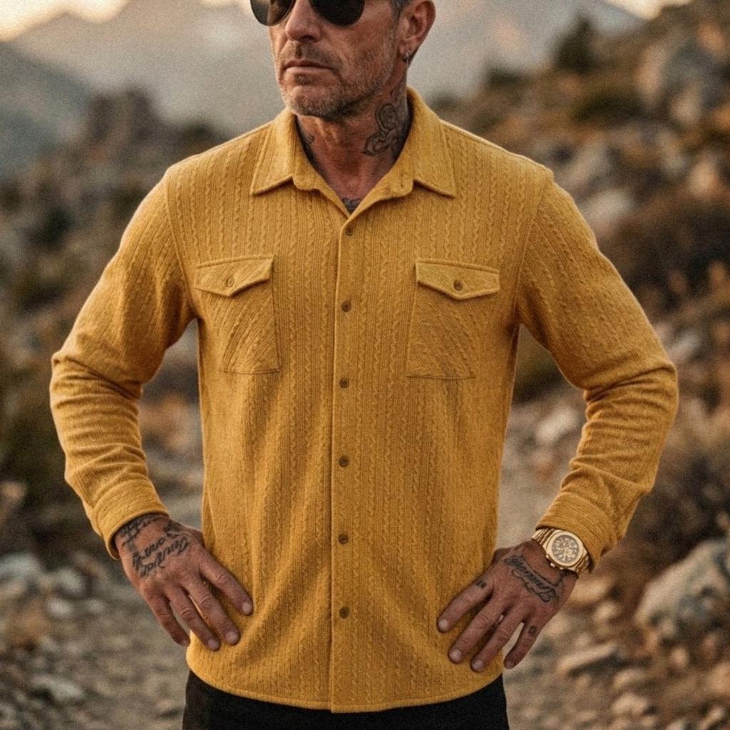 Men's Thin Casual Cardigan Shirt, Spring Autumn Long Sleeve Outdoor Lightweight Jacket, Comfortable Leisure Top for Men