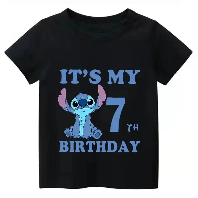2026 Print Kids Clothes It's My 1 2 3 4 5 6 7 8 9 Years Birthday Boys Girls T Shirt Cute Baby Children T-Shirts