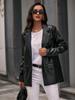 Blazer Casual Formal Genuine Lambskin Handmade Leather NEW Stylish Black Women Handmade