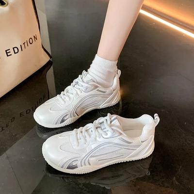 Мода 2024 года, горячая распродажа женской обуви, женские туфли на шнуровке, вулканизированные туфли, модная сетчатая женская повседневная обувь, новые дышащие кроссовки с мягкой подошвой