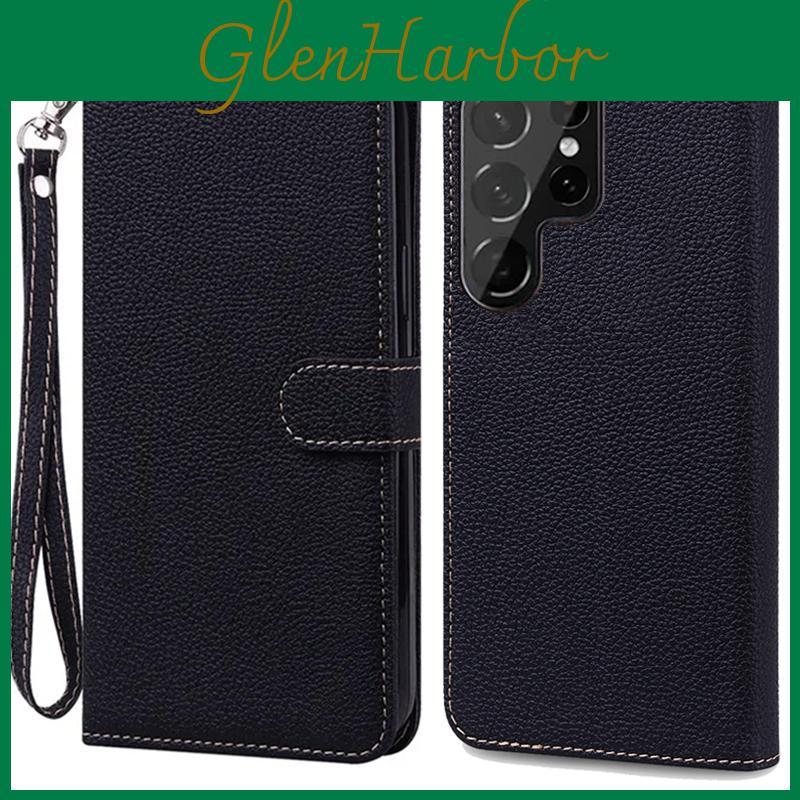 Texture Plus Case S24 Ultra Book Leather Wallet Flip Cover For Samsung Galaxy S24 Ultra Plus S 24 S24ultra S24plus Shockproof Phone Bag Cases