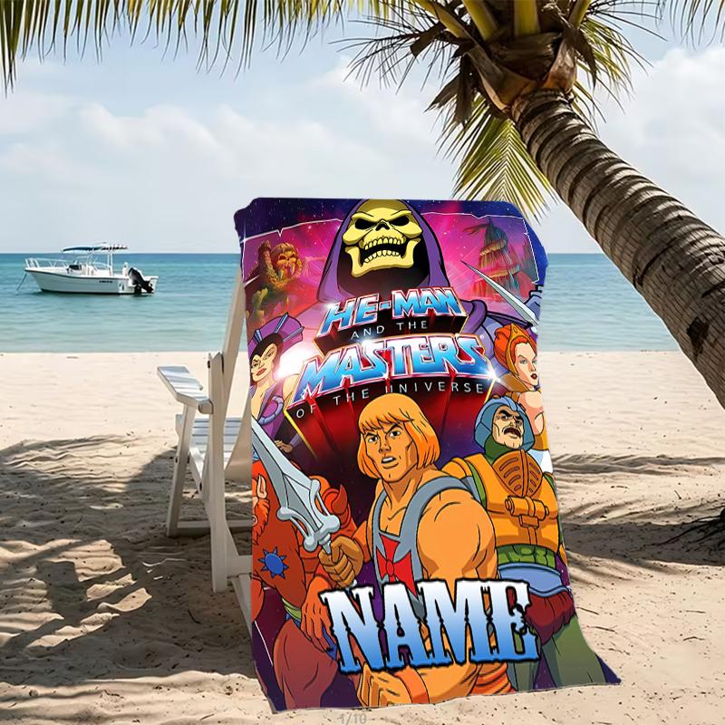 Customizable personalized beach towels He-Man and the Masters of the Universe themed designs.Suitable for the beach, yoga, sports;ideal as beach acces
