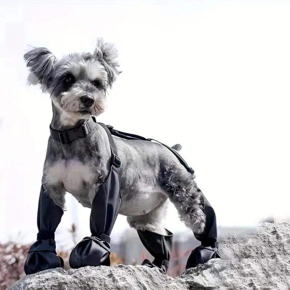 All-Season Anti-Slip Dog Boots Adjustable Waterproof Dog Boots Small Medium Large Dogs