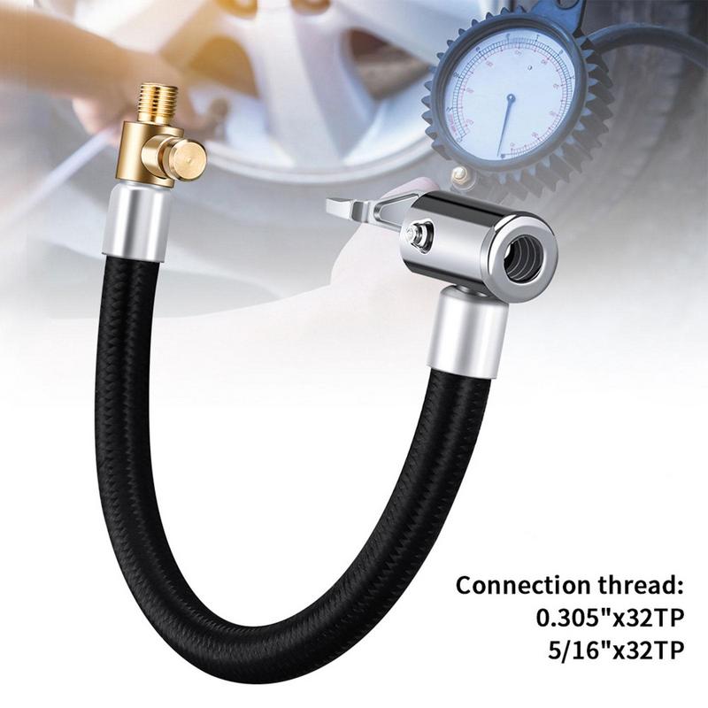 Автомобильный шланг для накачивания шин, удлинитель для накачивания шин, адаптер для поворотного соединения шин, запирающий воздушный патрон для велосипеда и мотоцикла