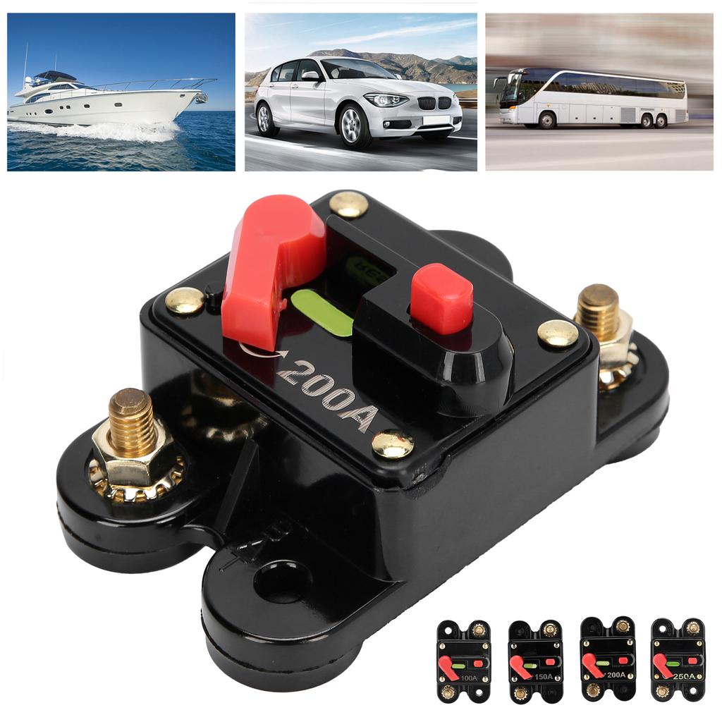 Инвертор с автоматическим выключателем и предохранителем 12‑24 В с ручным сбросом для автомобильной аудиосистемы, лодок и грузовиков