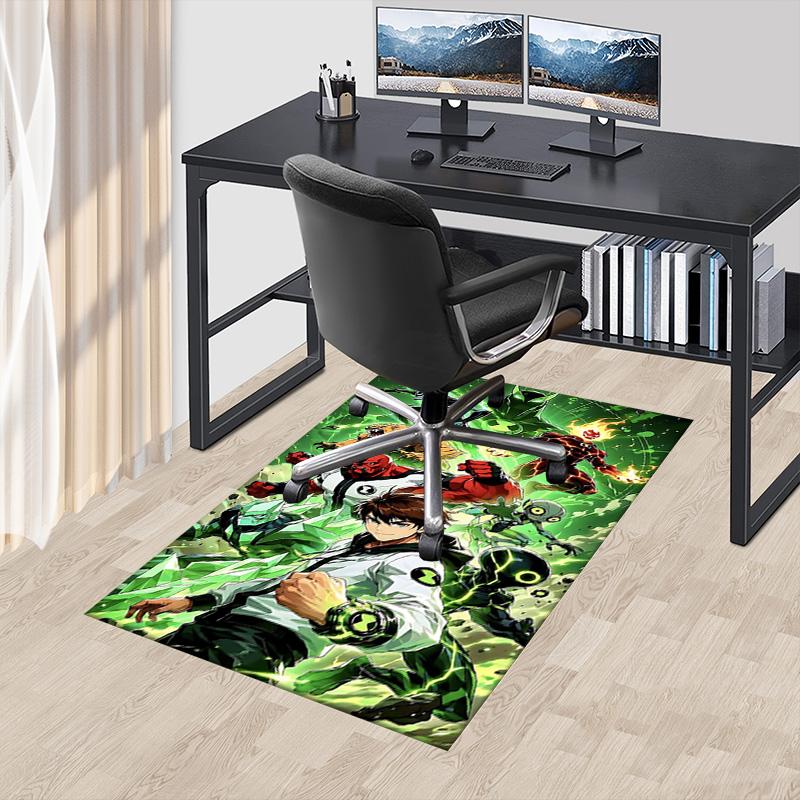 1pc Ben Alien Force Carpet for Playroom Bedroom Living Room Sofa Home Decor,kids Game Area Rug Non-slip Floor Mat Y73033