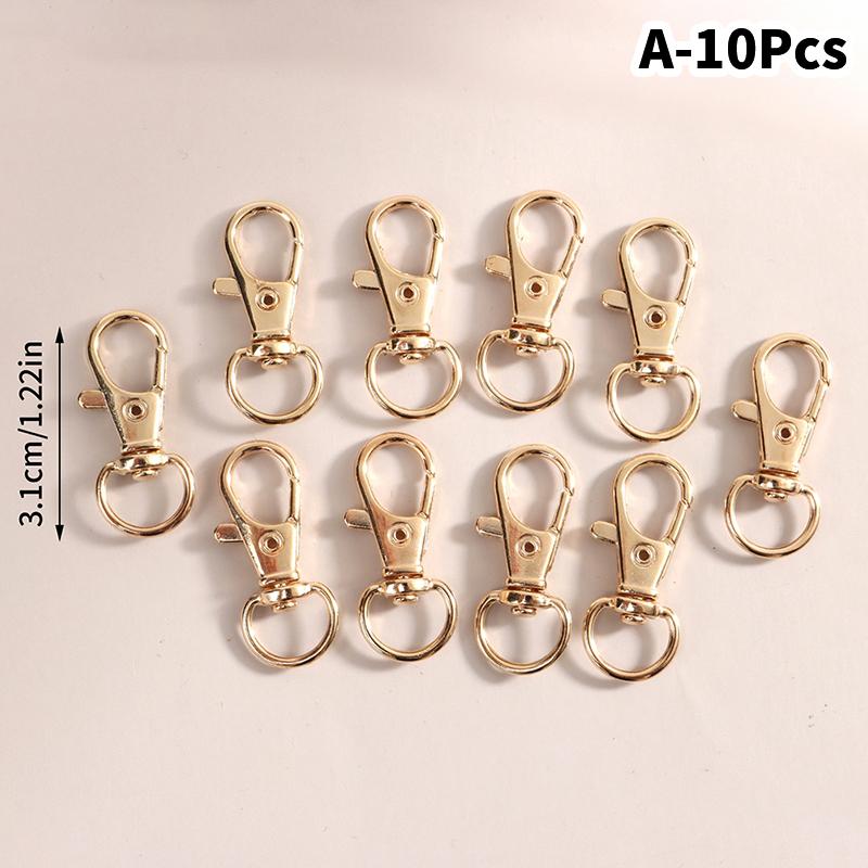 10 шт. поворотная застежка-крючок-лобстер, брелок с застежкой, сумка, ювелирная пряжка с триггером