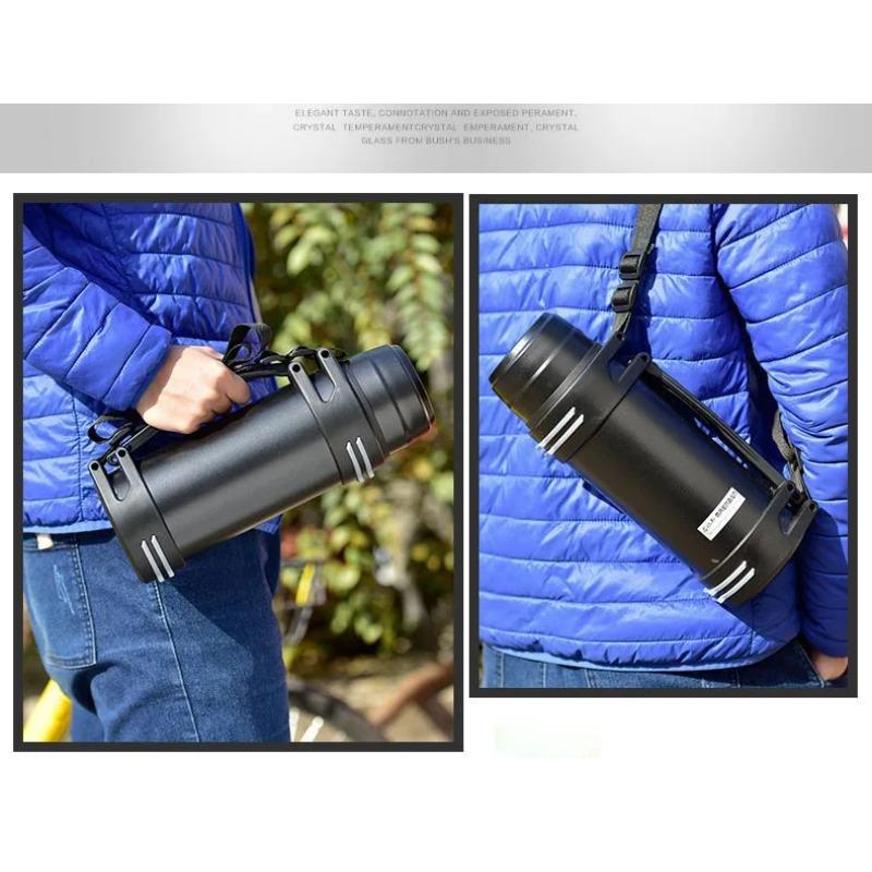 1600-3000 мл большой термос термосы из нержавеющей стали с гидроизоляцией термокружка для воды с ремешком 48 часов изоляции