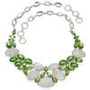 Rainbow Moonstone Peridot Gemstone Jewelry Necklace 16-18''