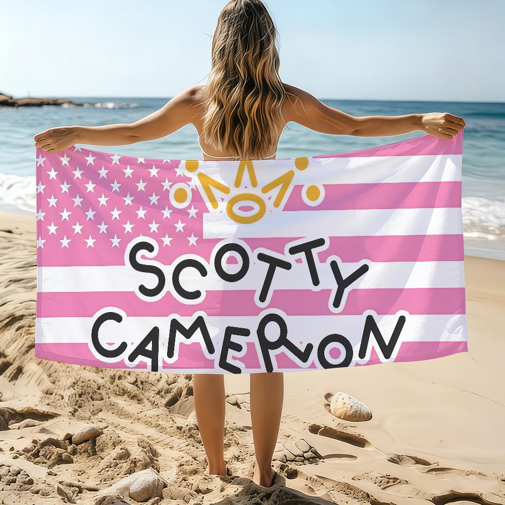 Модное полотенце с принтом S-Scotty C-Cameron, пляжное полотенце, большого размера, быстросохнущее, впитывающее, мягкое, для плавания, пляжное полотенце для мужчин и женщин