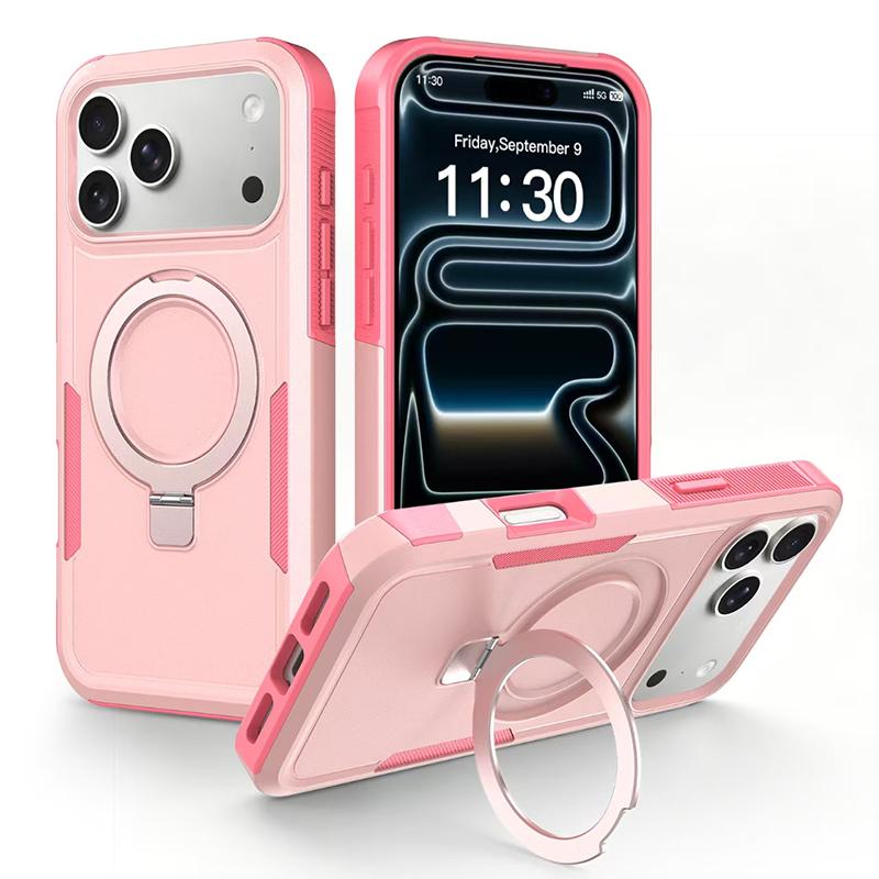 Вращающийся невидимый кронштейн Магнитный чехол для IPhone 18 Pro Max 15 16 17 Pro Ударопрочный противоскользящий бронированный сверхпрочный прочный защитный чехол
