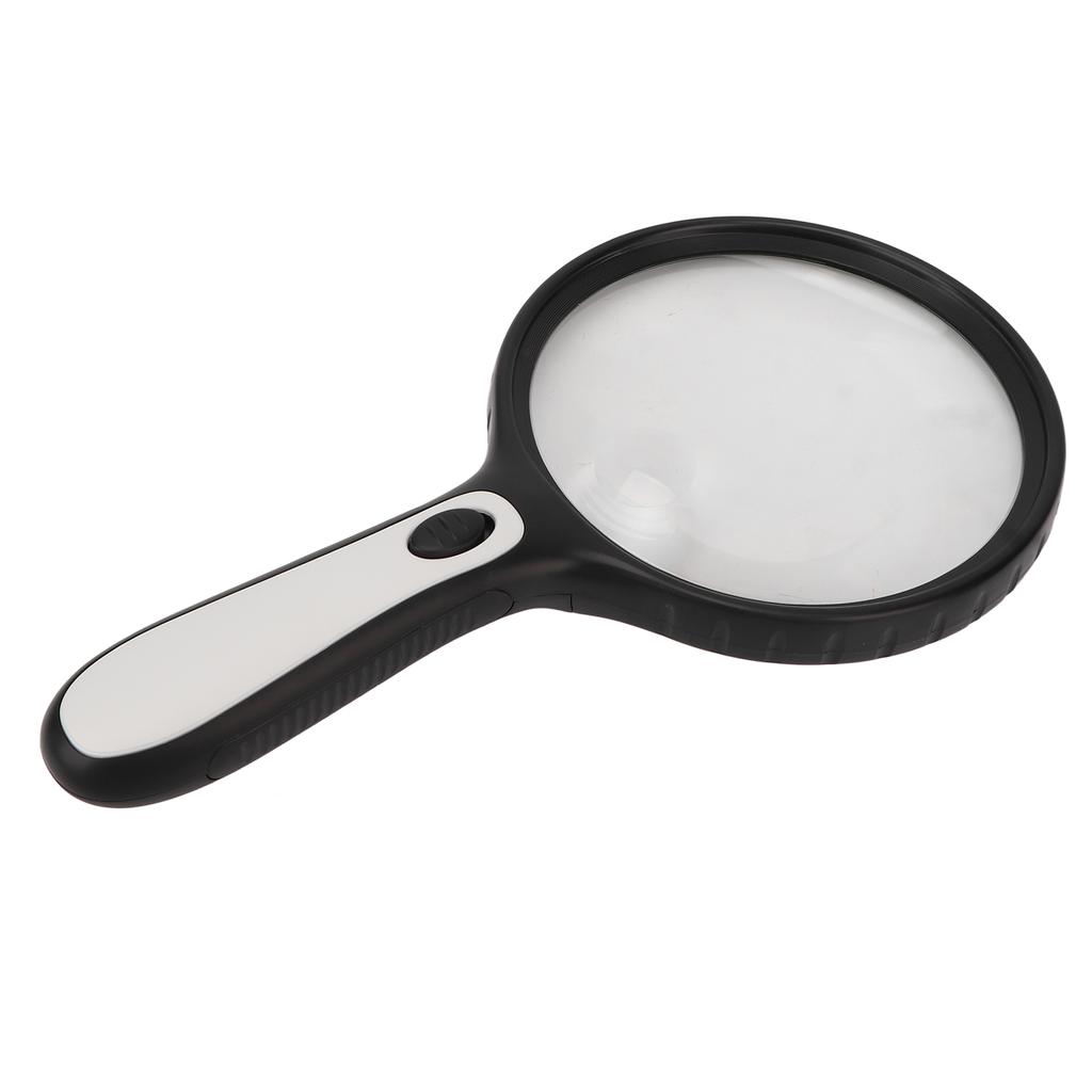 Ручная лупа 3X 6X Двойная линза из оптического стекла Эргономичный освещенный увеличитель со светодиодной подсветкой