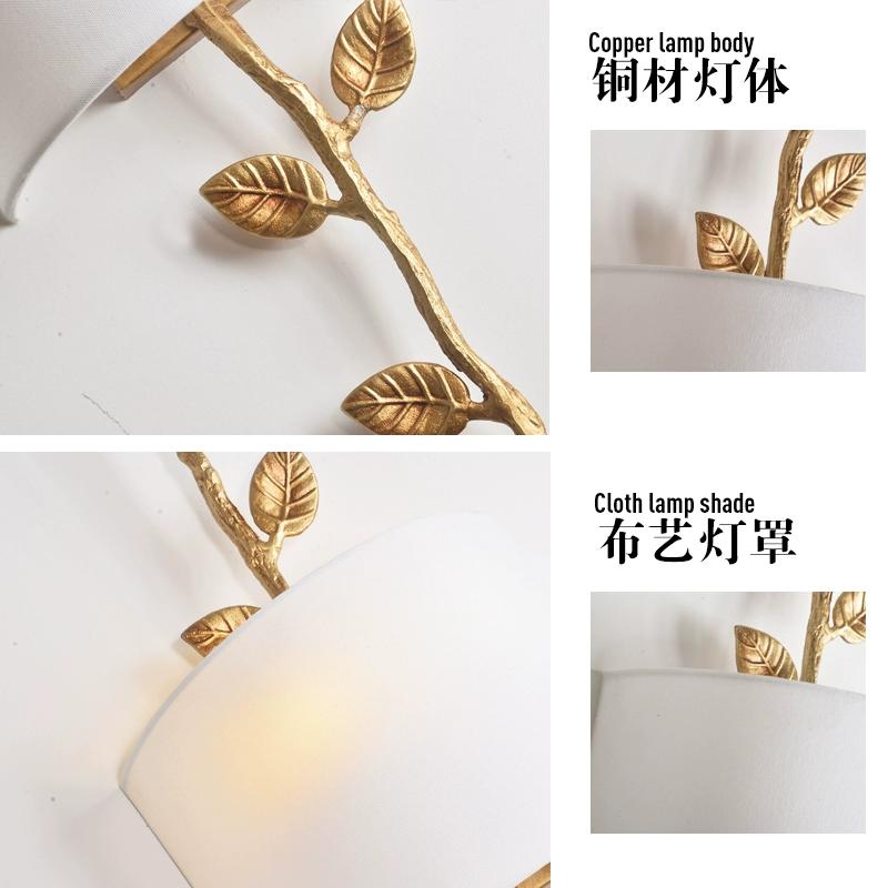 Американская медная хрустальная лампа в виде цветка, классическая, светодиодная, настенная, бра для магазина, фойе, спальни, e14