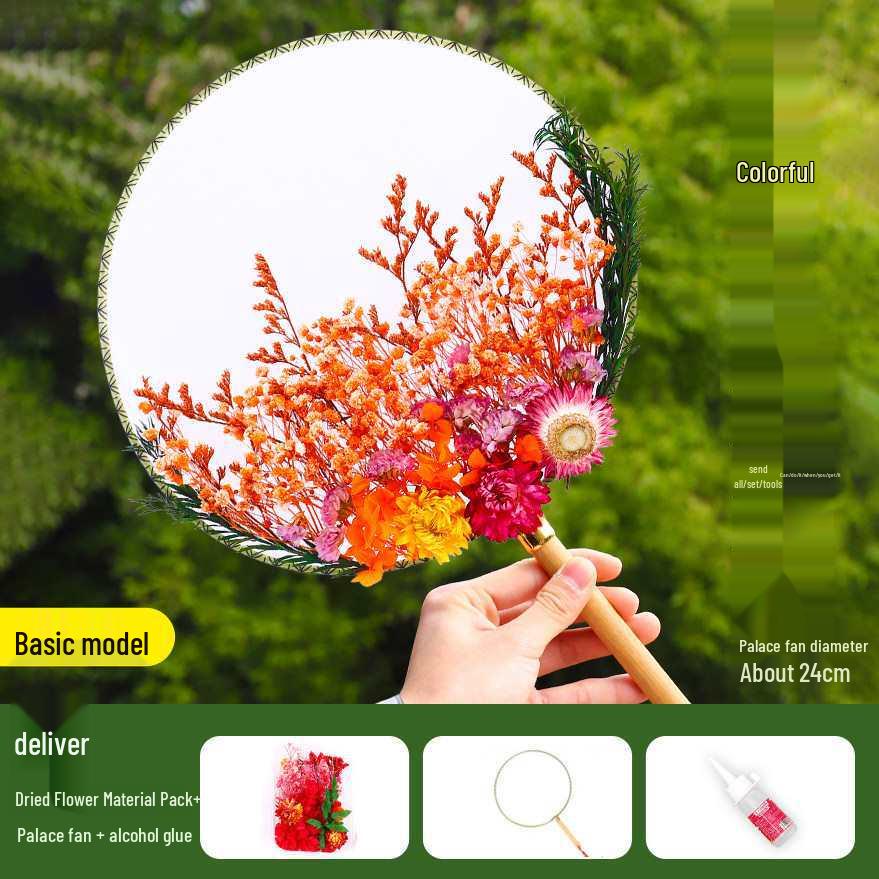 Dried Flower Fan DIY Kit for International Women's Day - Team Building & Handmade Gift
