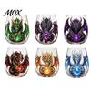 Fantasy Themed Drinking Cups Mythic Dragon Glass Art Cup, 3D Sculpted with Crystal Ball, Handcrafted Style 400ml Whiskey Tumbler for Bourbon