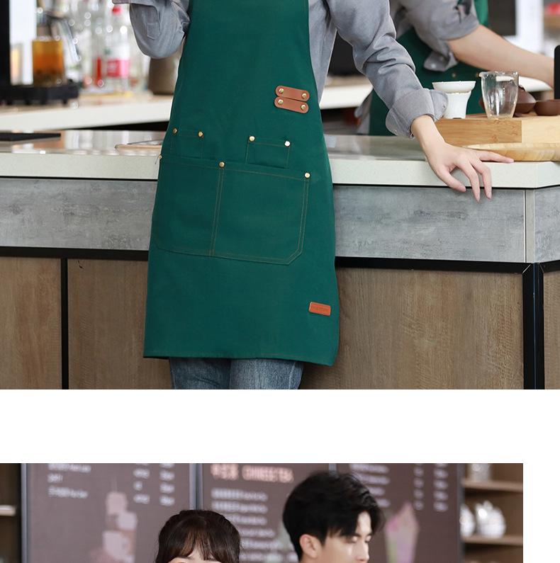 New Canvas Waterproof Oilproof Printed Apron for Kitchen, Studio, or Advertising with Logo