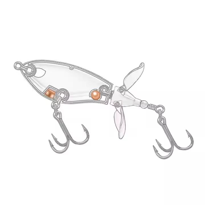 High-end Export Quality Bass Bait Lure With Propeller Long-range Casting Fishing Bait Package with Lead for Catching Largemouth