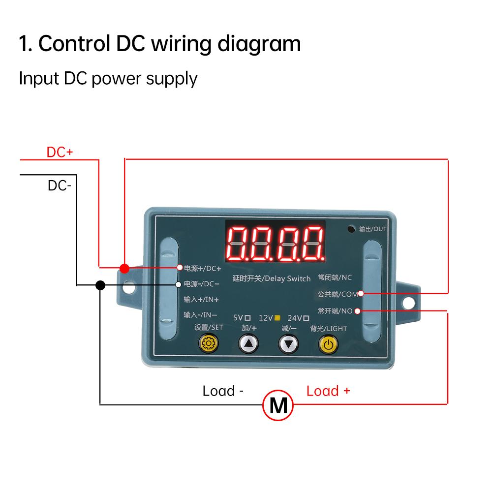 DC 5V 12V 24V 10A Adjustable Time Delay Relay Module LED Digital Timming Relay Timer Delay Trigger Switch Timer Control Switch
