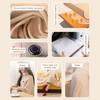 Wearable Electric Heated Blanket with 3 Heating Levels USB Heating Blanket Soft Zipper Heated Blanket Shawl Winter Warmer Scarf