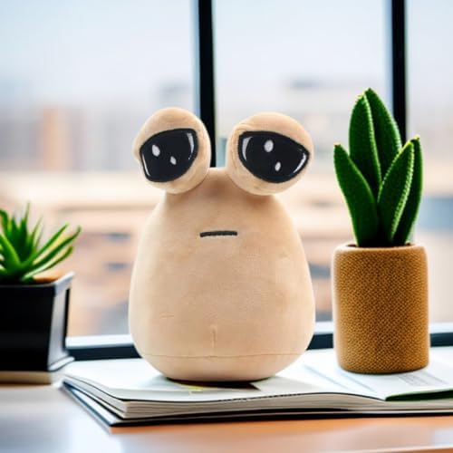 Pou Alien Plush Toy 22cm Cartoon Anime Stuffed Animal Pet for Kids, Bedroom Decor, Birthday Christmas Gift for Boys Girls Fans
