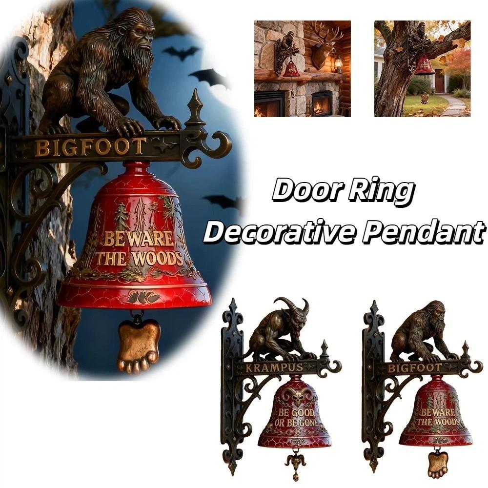 Resin Material Krampus Decorative Ornament Resin Decorative Hanging Bells  Halloween Decoration