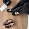 DUXI Retro Shallow Mouth Flat-soled Single Shoes 2025 Autumn and Winter New Korean Version Niche Round Head Design One-word Mary Jane Shoes