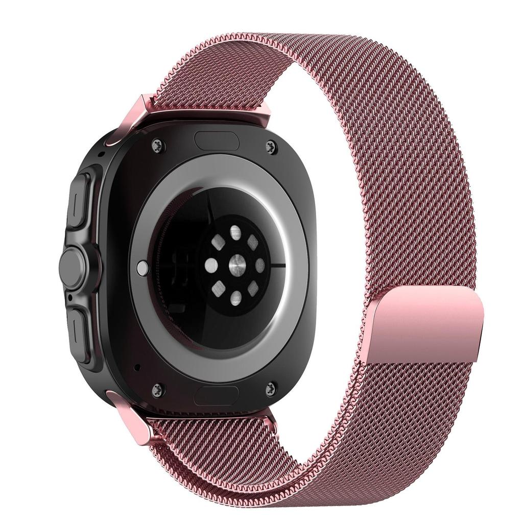 One Click Metal Band for Samsung Galaxy Watch Ultra 47mm Stainless Steel No Gaps Magnetic Bracelet Belt for Galaxy Watch 7 Ultra Replacement Strap