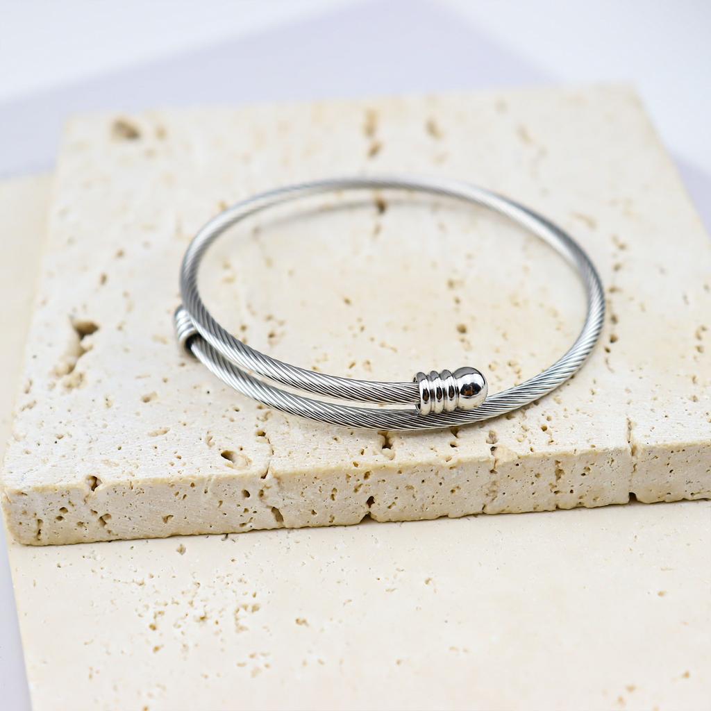 Titanium Steel Wire Bracelet Temperament Gold-Plated Bracelet Diy Adjustable Stainless Steel Bracelet Trend Thread Personalized Bracelet